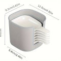 6pcs/Set Sauce Dish Dipping Bowls,Plastic Seasoning Dish White Square Dipping Sauce Pickle Dish Spit Bone Dish with Handle. 