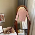High Neck Baby Sweaters Autumn Winter Kids Boys Girls Long Sleeve Pure Color Knit Sweater Baby Kids Boys Girls Pullover Sweaters. 