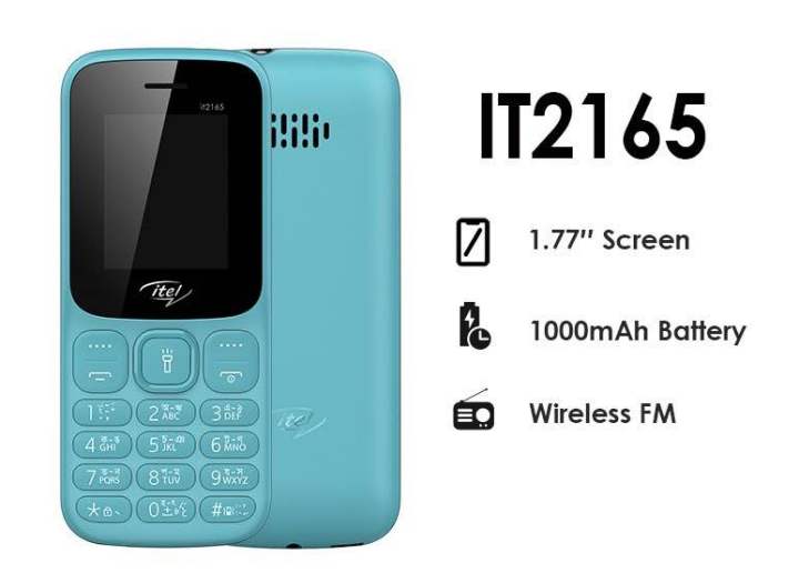 ITEL IT2165 | Keypad phone | 1000mAh Battery | Wireless FM | Dual Sim Support
