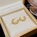 Trendy Gold Hoop Earrings for Women | Korean Style Premium Gold Plated Lightweight Earrings | Daily & Party Wear Jewellery. 