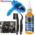 Bike Chain Cleaner Kit Including Chain Oil Lubricant,Bike Chain Degreaser,Chain Scrubber and Bicycle Cleaning Brush Tools. 
