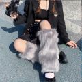 Women Faux Fur Leg Warmers Women Fall Leggings Jk Boots Stocking Girls Lolita Punk Boot Cover Harajuku Fur Foot Warming Cover.