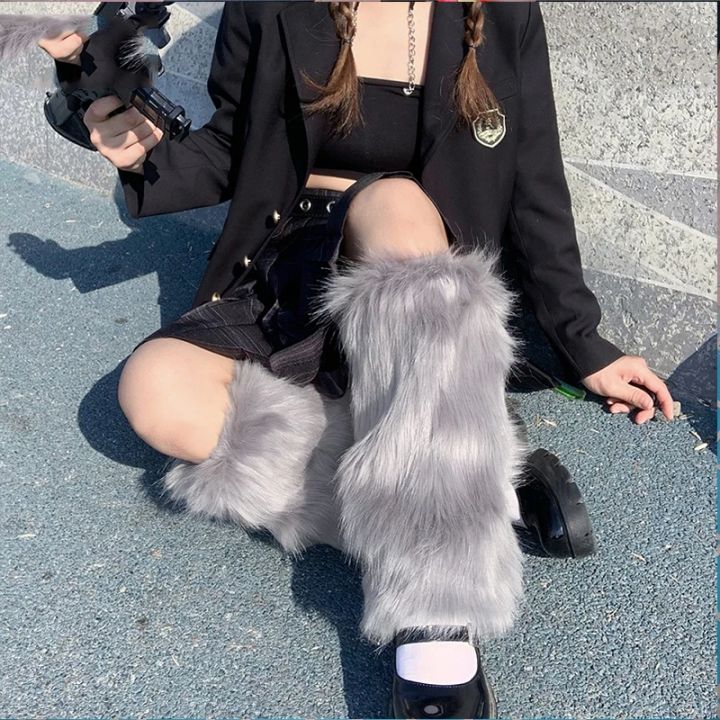 Women%20Faux%20Fur%20Leg%20Warmers%20Women%20Fall%20Leggings%20Jk%20Boots%20Stocking%20Girls%20Lolita%20Punk%20Boot%20Cover%20Harajuku%20Fur%20Foot%20Warming%20Cover%20-%20Image%206