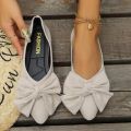 Women Flats Shoes Summer New Bow Pointed Toe Female Loafers Walking Fashion Sneakers Casual Shallow Breathable Shoes for Women.