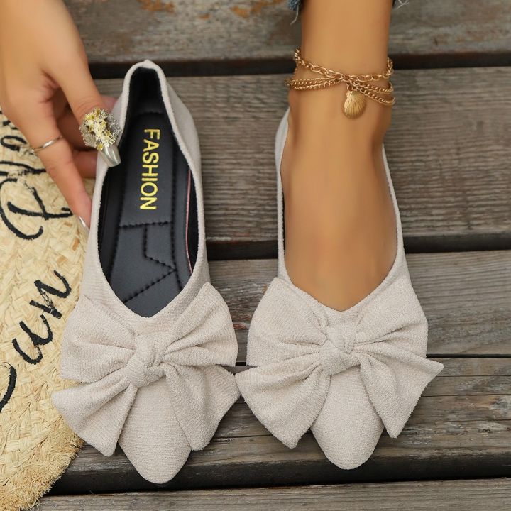 Women%20Flats%20Shoes%20Summer%20New%20Bow%20Pointed%20Toe%20Female%20Loafers%20Walking%20Fashion%20Sneakers%20Casual%20Shallow%20Breathable%20Shoes%20for%20Women%20-%20Image%205