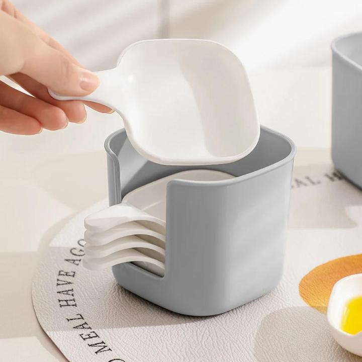 6pcs/Set%20Sauce%20Dish%20Dipping%20Bowls,Plastic%20Seasoning%20Dish%20White%20Square%20Dipping%20Sauce%20Pickle%20Dish%20Spit%20Bone%20Dish%20with%20Handle%20-%20Image%206