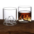 200/300/350ML 3D Mountain Whiskey Glass,Transparent Multipurpose Beer Tea Coffee Cup for Home,3D Landscape Cup for Bar Party.