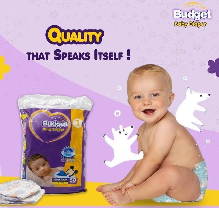 Baby Diaper (Budget) 50pcs Small Size Pamper New Born