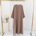 Muslim Open Front Abaya Long Sleeve Ramadan Maxi Length Dress Women's Clothing Cardigan Abayas Wearout Kaftans Women Jilbabs. 