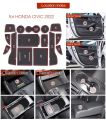 for Honda Civic 2022 11th Anti-Slip Gate Slot Mat  Door Groove Pad Cup Holder Coaster Car Interior Accessories. 