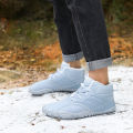 Winter Warm Running Barefoot Shoes Women Men Camping Sneakers Waterproof Non-Slip Breathable for Outdoor Walking.