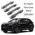 Chrome nikel Outer handle cover Abs for toyota corolla cross, yaris cross, prius, harrier high quality. 