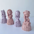 3D Princess Doll Candle Silicone Mold DIY Cute Dresses Girl Handicraft Scented Candle Making Gypsum Resin Mould Craft Decor . 