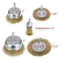 5pcs Steel Brass Wire Brush Wheel Cup. 