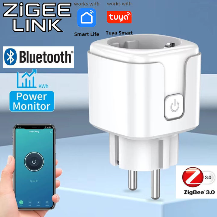 WiFi/Zigbee 3.0 Smart Socket EU Plug Tuya App Remote Control Energy Monitor Outlet Electrical Socket Work With Alexa  Home