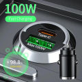 100W USB Car Charger Dual Ports Fast Charging Car Phone Charger For iPhone Samsung Xiaomi Quick Charge 3.0 Type C Charger In Car.