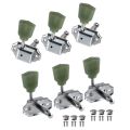 FLEOR 6pcs Deluxe Vintage Electric Guitar Machine Heads Tuners 3L3R Guitar Tuning Pegs. 