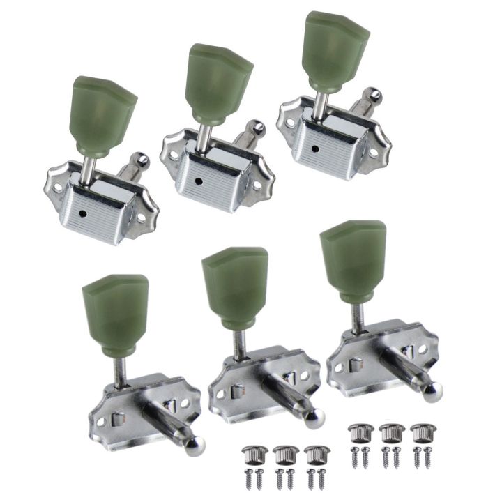 FLEOR 6pcs Deluxe Vintage Electric Guitar Machine Heads Tuners 3L3R Guitar Tuning Pegs