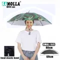Portable Rain Umbrella Hat Army Green Foldable Outdoor Pesca Sun Shade Waterproof Camping Fishing Headwear Cap Beach Head Hats. 