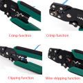 Multi-function Mini Electric Terminal Crimping Pliers With Wire Stripping Cutting Hand Crimping Tool Multiple Connector Kits. 