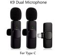 K9/K35/K8 Wireless Dual And Single Professional Lapel Lavalier Microphone Remove Noise For Typ c Or 3.5mm Audio Jack.