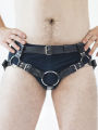 Leather Strapon Harness Leather Men's Thigh Garter Belt Men's leather leg Harness Mens Harness Jockstraps Bondages Men's Harness. 