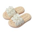 Slippers Princess Wind Pearl Puffs Girls Little Girl Slippers Soft Bottom Outside Penetrating Air Sandals. 