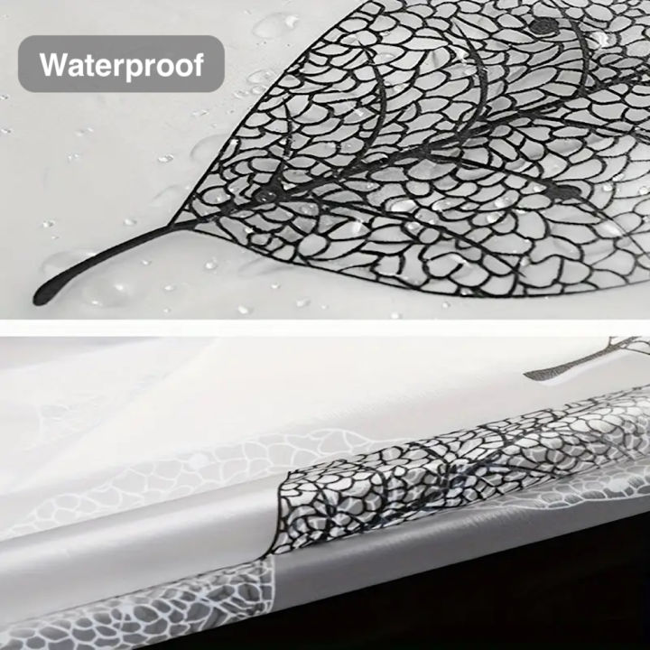 1pc%20Lightweight%20Shower%20Curtain%20Liner%20with%20Hooks,%20Plastic%20Leaf%20Waterproof%20Bathroom%20Curtain%20Liner,%20Bath%20Curtain%20for%20Bathtub%20Decor%20-%20Image%204
