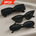 3/4PCS Unisex Cat Eye Round Square Plastic Frame Fashion Sunglasses for Outdoor Travel Hiking Sun Glasses for Men Women. 