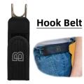 No Buckle Elastic Belt Adjustable Metal Hook Closure Buckleless Invisible Waist Strap Comfortable Side Waistband Jeans .