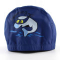 Kids Children Swimming Cap Waterproof PU Fabric Cute Cartoon Animal Dolphin Protect Ears Long Hair Boys Girls Swim Pool Caps Hat.