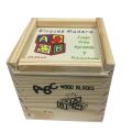 48 Pcs Wooden Alphabet Abc Number 123 Blocks With Box For Baby Toddlers Age 2-7 years - 14'×10'*14 cm. 