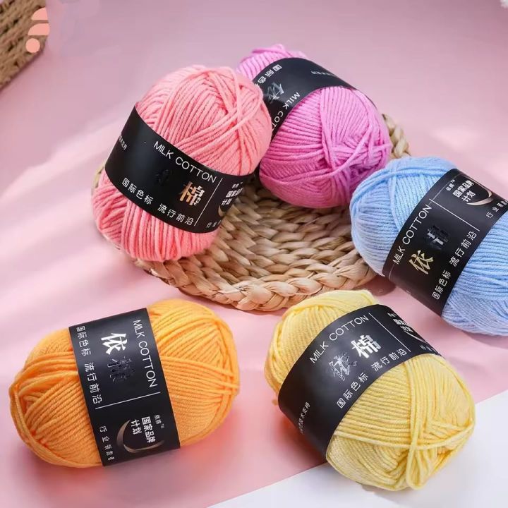 50g%204%20Ply%20Milk%20Cotton%20Yarn%20%E2%80%93%20Soft%20Wool%20Thread%20for%20Crochet%20&%20Knitting%20%7C%20Baby%20Dress,%20Sweater,%20DIY%20Craft,%20Amigurumi%20%E2%80%93%20Baby%20Friendly,%20Soft%20&%20Comfortable%20%E2%80%93%20Multiple%20Colors%20-%20Image%203