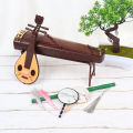 Creative Dollhouse Miniature Folding Screen Flute Lute Guzheng Fan Life Scene Ornament Kids Play Toys.