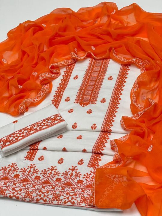 3%20Piece%20Mid%20Season%20Cotton%20Suit%20for%20Women%20%7C%20Cross%20Stitch%20Gala%20Daman%20Embroidered%20Shirt%20%7C%20Chiffon%20Embroidered%20Dupatta%20&%20Trouser%20%7C%20Ladies%20Pakistani%20Dress%20-%20Image%203