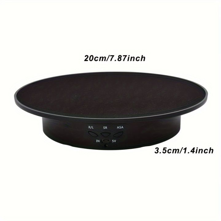 360%20Degree%20Electric%20Rotating%20Turntable,%20Rechargeable%20Low%20Noise%20Adjustable%20Smooth%20Rotation%20Non-Slip%20Display%20Stand%20-%20Image%203