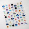 1pcs 5D Kawaii Jelly Series Nail Art Stickers Blue Jellyfish Adhesive Nail Art Decorations Stickers Hot Stamping Manicure Decals. 