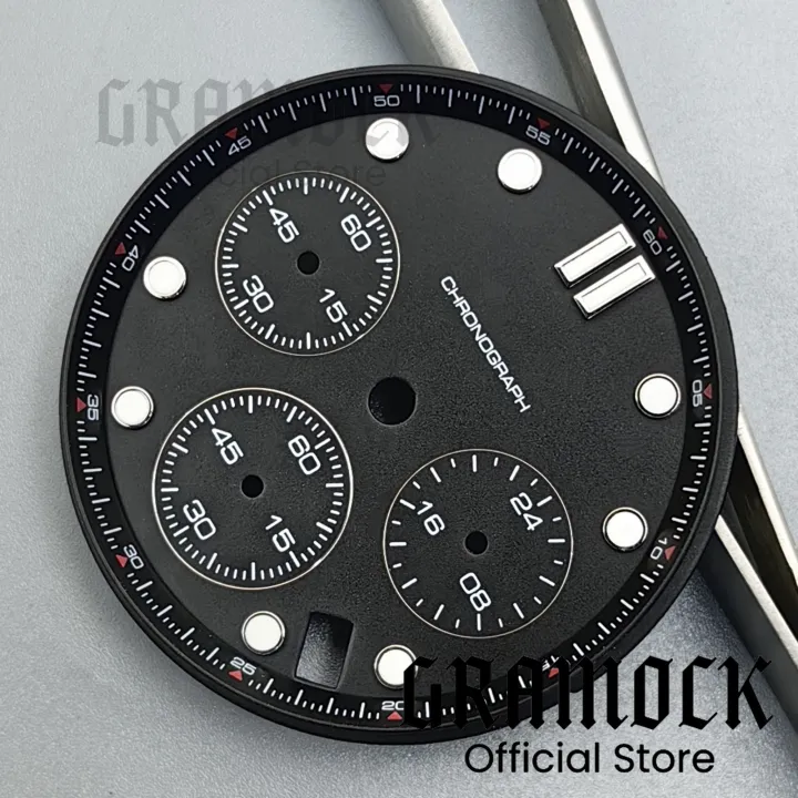 GRAMOCK%2031mm%20Watch%20Modified%20Accessories%20VK63%20Quartz%20Watch%20Dial%204%20Hour's%20Date%20Window%20Luminous%20For%20VK63%20VK64%20Chronograph%20Movement%20-%20Image%203