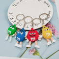 Cartoon Chocolate Bean Keychain Resin Doll Couple Key Chain Men's and Women's Jewelry Bag Pendant Children Lovely Keychain. 