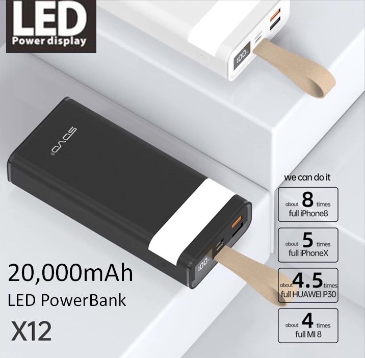 Sovo 20000mAh Power Bank Portable External Emergency Backup Battery Charger PowerBank