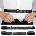 Black Shirt Stay Belt for Men Women Keep Shirt Tucked In Adjustable Elastic Non-slip Wrinkle-Proof Shirt Holder Strap Lock Belt. 