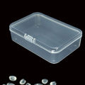 5PCS Transparent Plastic Box Jewelry Packaging Component For Receiving Box ID Card Jewelry Rectangle Home plastic storage box. 