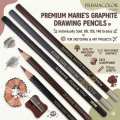 Maries Black Pencils, Intensity Levels 8B, 12B, 14B for Drawing.. 