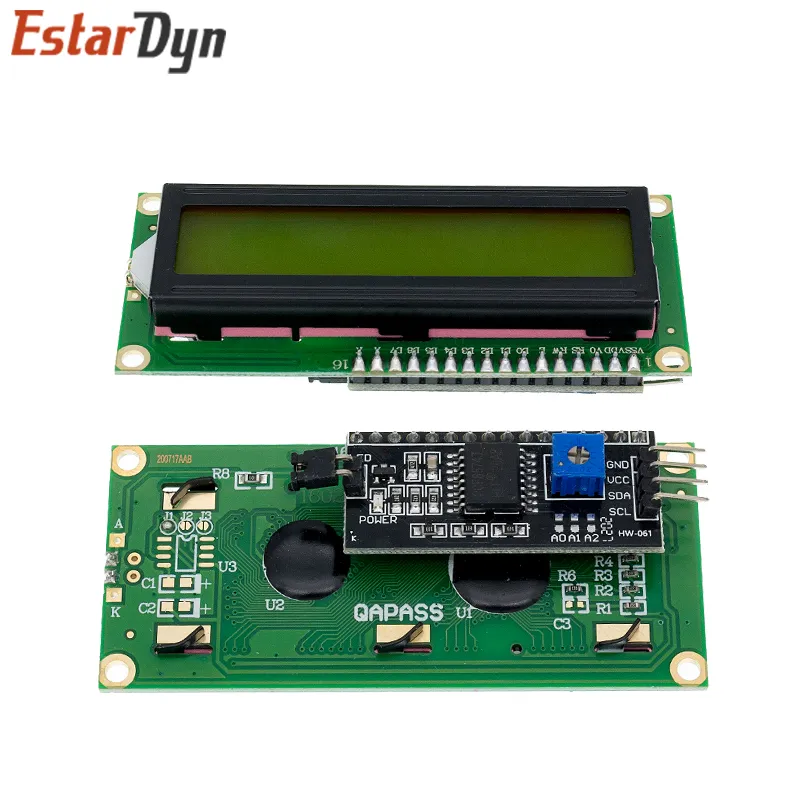 LCD1602 1602 LCD Module Blue / Yellow Green Screen 16x2 Character LCD ...