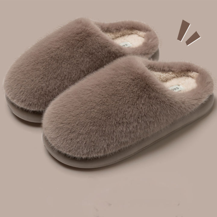 Winter%20Women's%20Faux%20Fur%20Warm%20Slippers-Plush%20Toe-Cover%20Slip-Resistant%20Cotton%20House%20Shoes,Soft%20Cozy%20Indoor%20Slides%20with%20Thick%20Sole%20-%20Image%202
