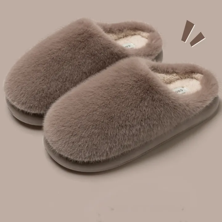 Winter%20Women's%20Faux%20Fur%20Warm%20Slippers-Plush%20Toe-Cover%20Slip-Resistant%20Cotton%20House%20Shoes,Soft%20Cozy%20Indoor%20Slides%20with%20Thick%20Sole%20-%20Image%202