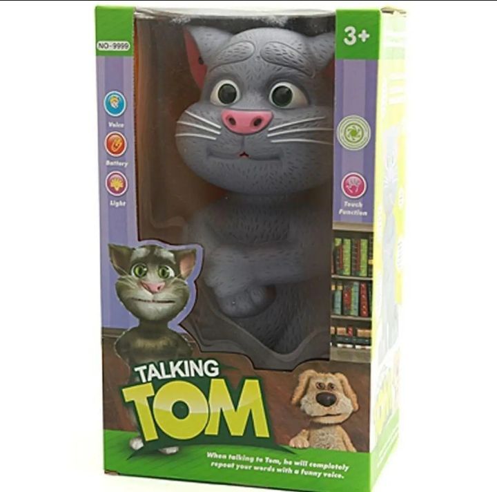 TALKING%20TOM%20W/SING%20SONGS%20,%20GREY%20&%20WHITE%202%20COLORS%20%20ING,%20WITH%20BUBBLE%20BAG%20Talking%20Tom%20AI%20Touch%20Toy%20-%20Intelligent%20Sound%20Recording%20Cat%20Toys%20-%205%20Touch%20Sound%20For%20Kids%20Boys%20and%20Girls%20-%20Size%209-inch%20-%20Image%202