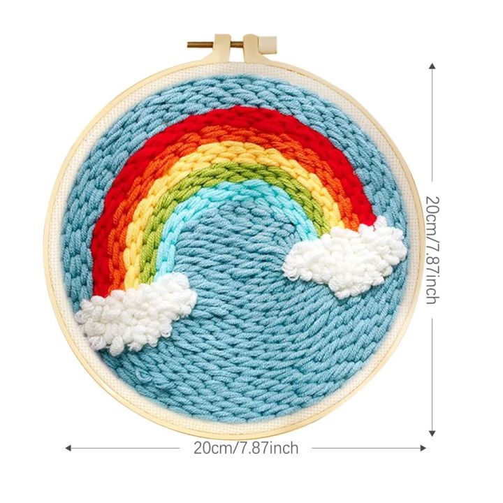 Embroidery%20Diy%20Punch%20Needle%20Starter%20Kits%20For%20Beginner%20Adults%20Handicrafts%20Yarn%20Painting%20For%20Home%20Decors%20Rainbow%20-%20Image%202