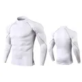 Men's Workout Compression Shirt Turtleneck Long Sleeve Rash Guard Gym Base Layer Athletic Undershirt Gear Sports Shirt. 