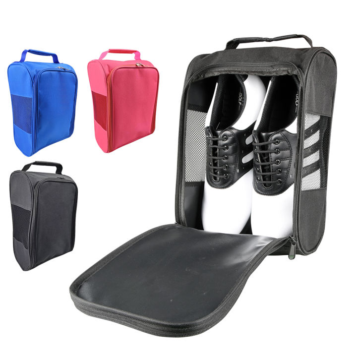 Portable Mini Golf Shoe Bag Nylon Shoes Carrier Bag Lightweight Handbag for Travel Golfing Camping